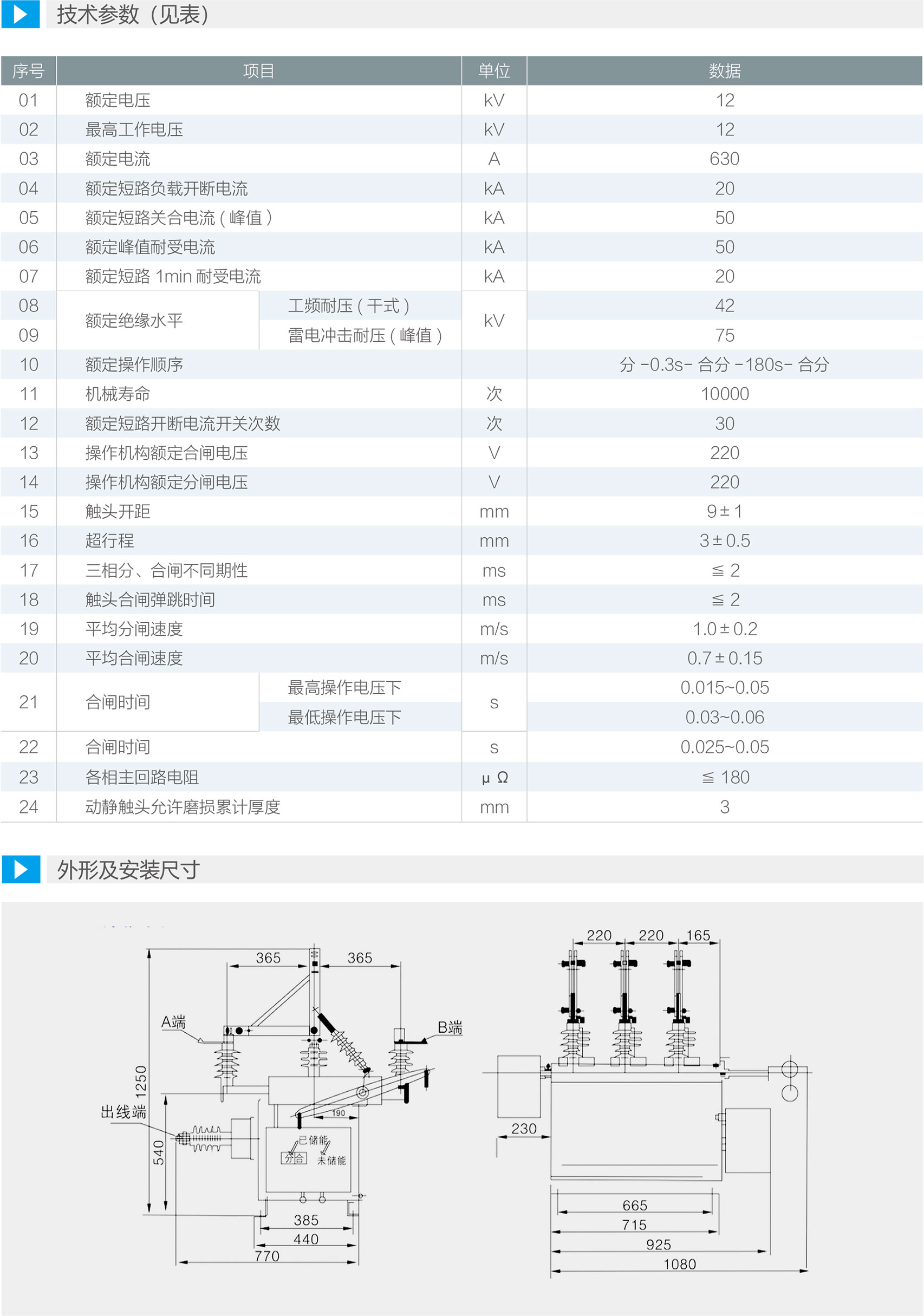 外形及安装尺寸